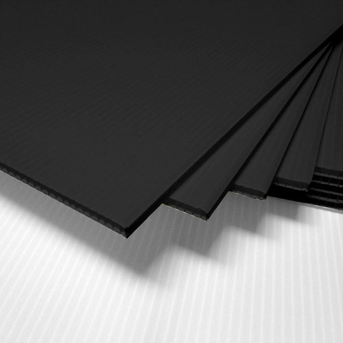 Coroplast 4' x 8' Sheet - Black (4 mm thick)
